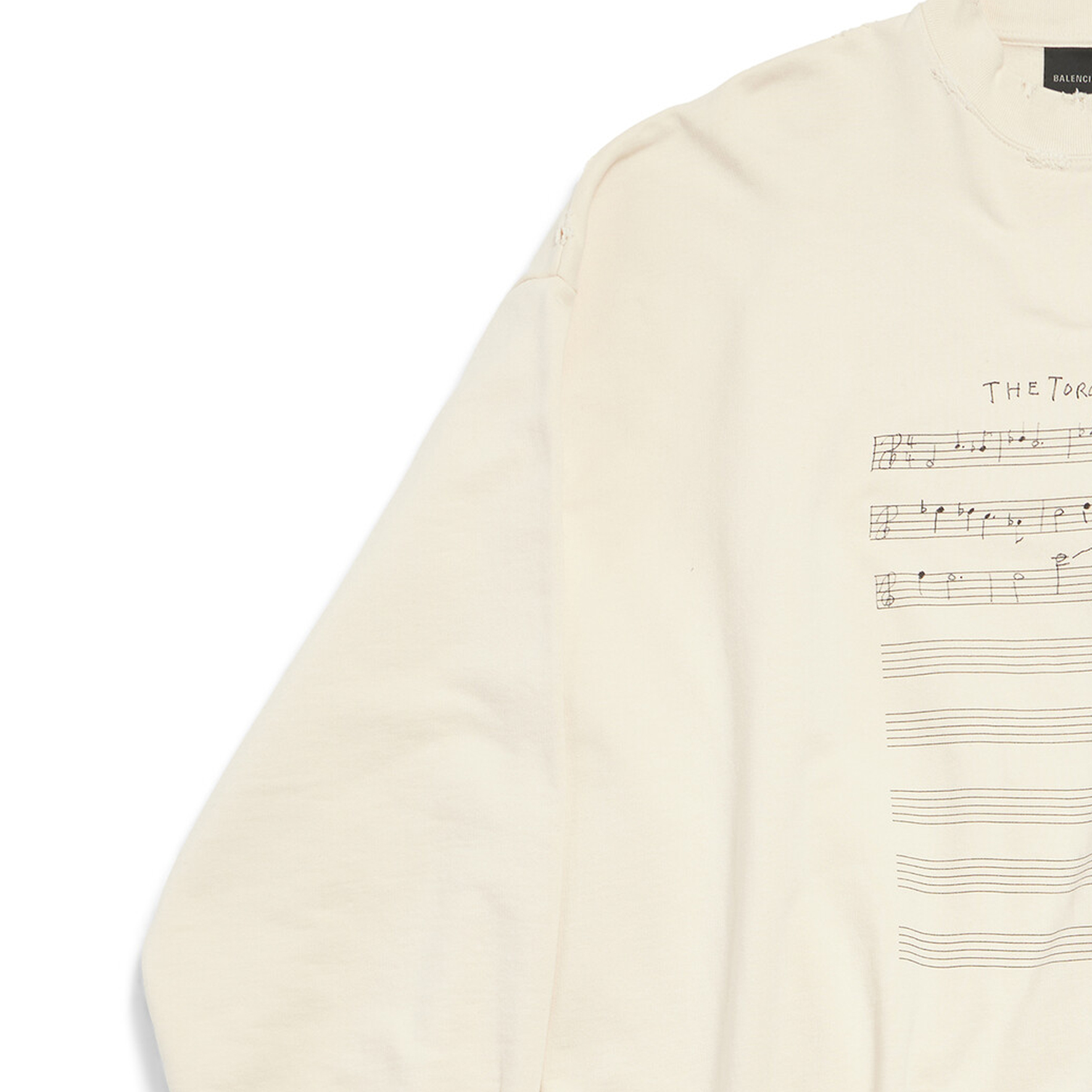 Sizing 巴黎世家 SS24 仿舊字母印花米色長袖圓領衛衣 699212TMVO69069