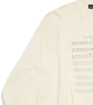 巴黎世家 SS24 仿舊字母印花米色長袖圓領衛衣 699212TMVO69069 Sizing 巴黎世家 SS24 仿舊字母印花米色長袖圓領衛衣 699212TMVO69069