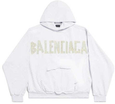 巴黎世家 SS24 做旧字母印花连帽衫 男女同款宽松版型 744441TOVB19000 Order 巴黎世家 SS24 做旧字母印花连帽衫 男女同款宽松版型 744441TOVB19000