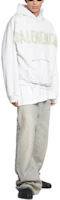 Purchase Balenciaga SS24 Distressed Letter Print Hoodie Unisex Oversized Fit. 744441TOVB19000