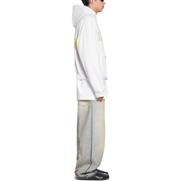 Sizing 巴黎世家 SS24 做旧字母印花连帽衫 男女同款宽松版型 744441TOVB19000