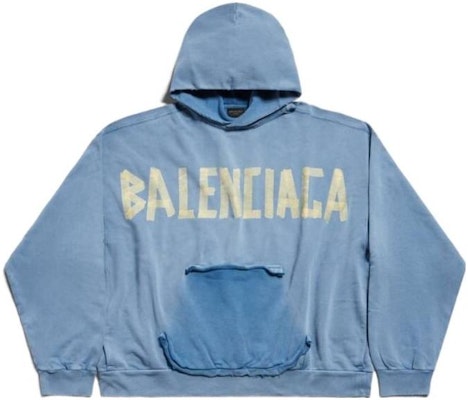 巴黎世家 SS24 做旧字母印花连帽衫 男女同款宽松版型 744441TOVB19000 Cheap 巴黎世家 SS24 做旧字母印花连帽衫 男女同款宽松版型 744441TOVB19000