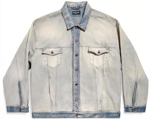 Balenciaga SS24 Jaket Denim Patch Logo Distressed Unisex Loose Fit Biru 773610TDW154209 Buy Balenciaga SS24 Jaket Denim Patch Logo Distressed Unisex Loose Fit Biru 773610TDW154209
