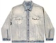 Buy Balenciaga SS24 Jaket Denim Patch Logo Distressed Unisex Loose Fit Biru 773610TDW154209