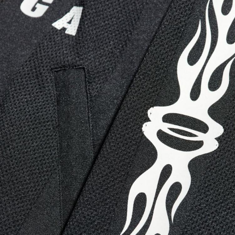Details for Chaqueta Balenciaga SS24 Flame Logo Negra con Cremallera, Ajuste Suelto Manga Larga 794794TQV381000