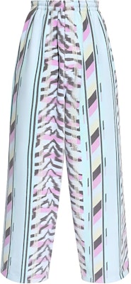 발렌시아가 SS24 기하학 프린트 와이드핏 블루 캐주얼 팬츠 803403TQLB44011 Order 발렌시아가 SS24 기하학 프린트 와이드핏 블루 캐주얼 팬츠 803403TQLB44011