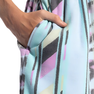 발렌시아가 SS24 기하학 프린트 와이드핏 블루 캐주얼 팬츠 803403TQLB44011 Details for 발렌시아가 SS24 기하학 프린트 와이드핏 블루 캐주얼 팬츠 803403TQLB44011