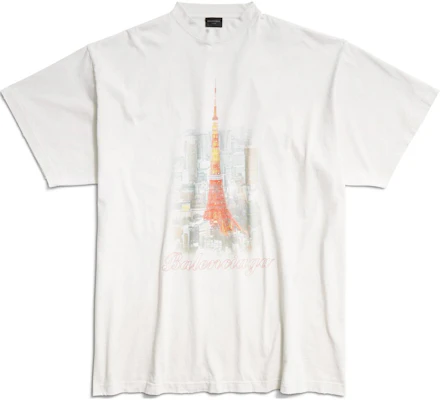 Balenciaga SS24 Baju-T Grafik Putih Lelaki Kasual Oversized. 787349TQV759016 Order Balenciaga SS24 Baju-T Grafik Putih Lelaki Kasual Oversized. 787349TQV759016