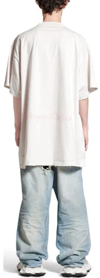 Balenciaga SS24 Baju-T Grafik Putih Lelaki Kasual Oversized. 787349TQV759016 Purchase Balenciaga SS24 Baju-T Grafik Putih Lelaki Kasual Oversized. 787349TQV759016