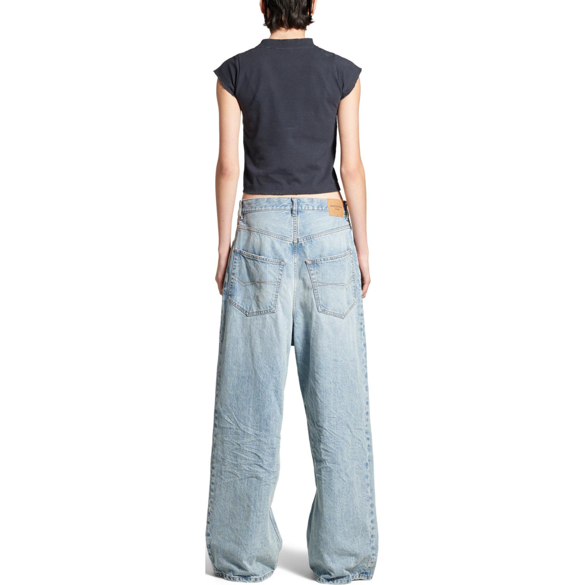 Balenciaga SS24 Letter Logo Print Sleeveless Black Regular Fit Unisex T-Shirt. 807341TRVH31055 圖 4