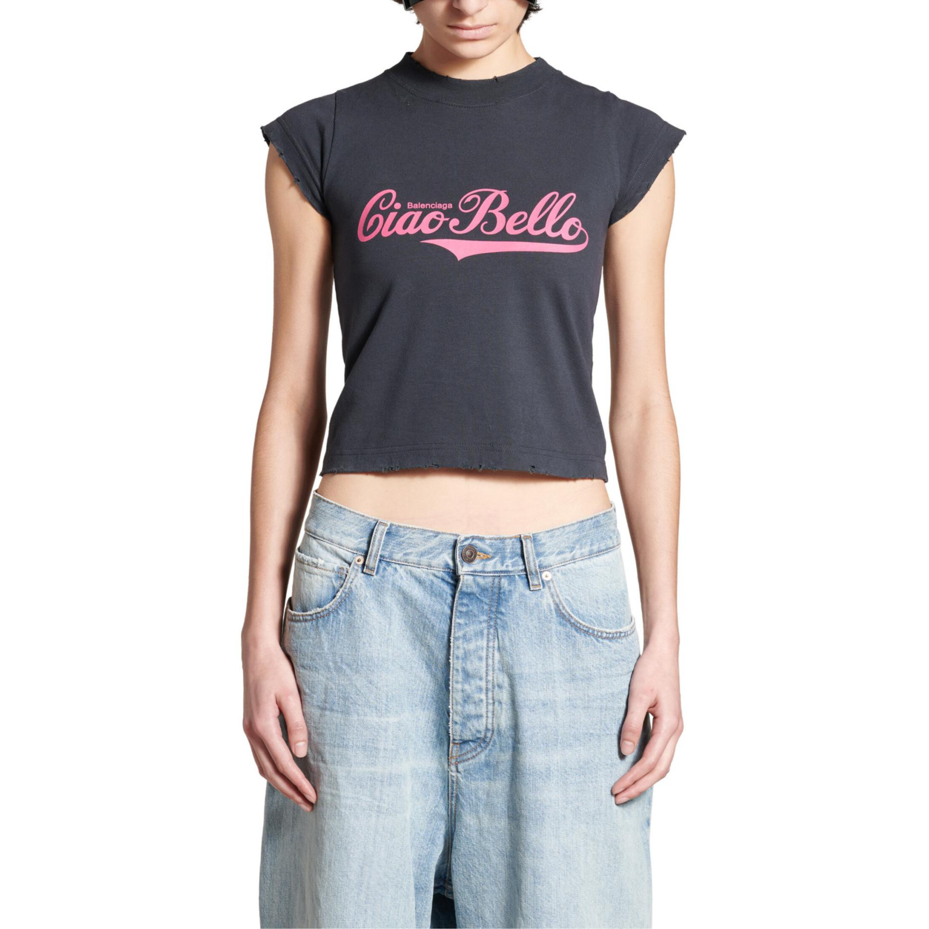 Balenciaga SS24 Letter Logo Print Sleeveless Black Regular Fit Unisex T-Shirt. 807341TRVH31055 圖 8