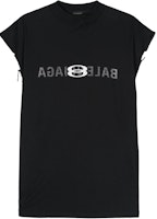 Balenciaga SS24 Letter Logo Print Unisex Black Crewneck T-Shirt Regular Fit 790352TQVJ41569 Balenciaga SS24 Letter Logo Print Unisex Black Crewneck T-Shirt Regular Fit 790352TQVJ41569