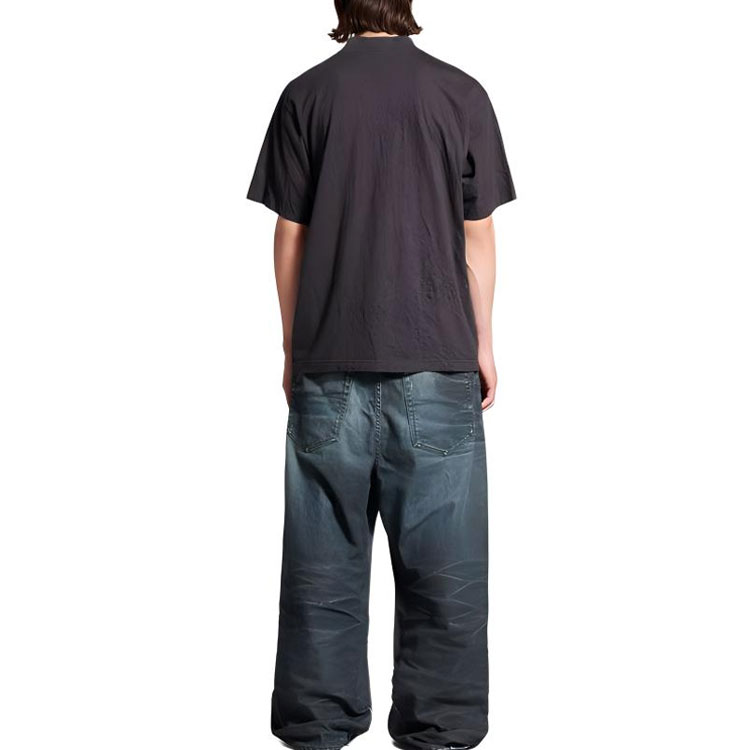 Purchase Balenciaga SS24 字母LOGO印花男女同款T恤 黑藍色 常規版型。 764235TRVC23521