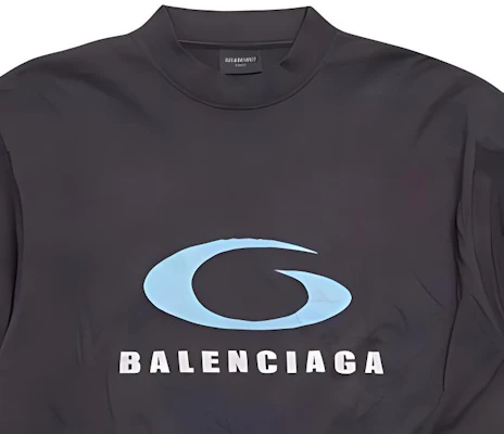 Balenciaga SS24 字母LOGO印花男女同款T恤 黑藍色 常規版型。 764235TRVC23521 Sizing Balenciaga SS24 字母LOGO印花男女同款T恤 黑藍色 常規版型。 764235TRVC23521