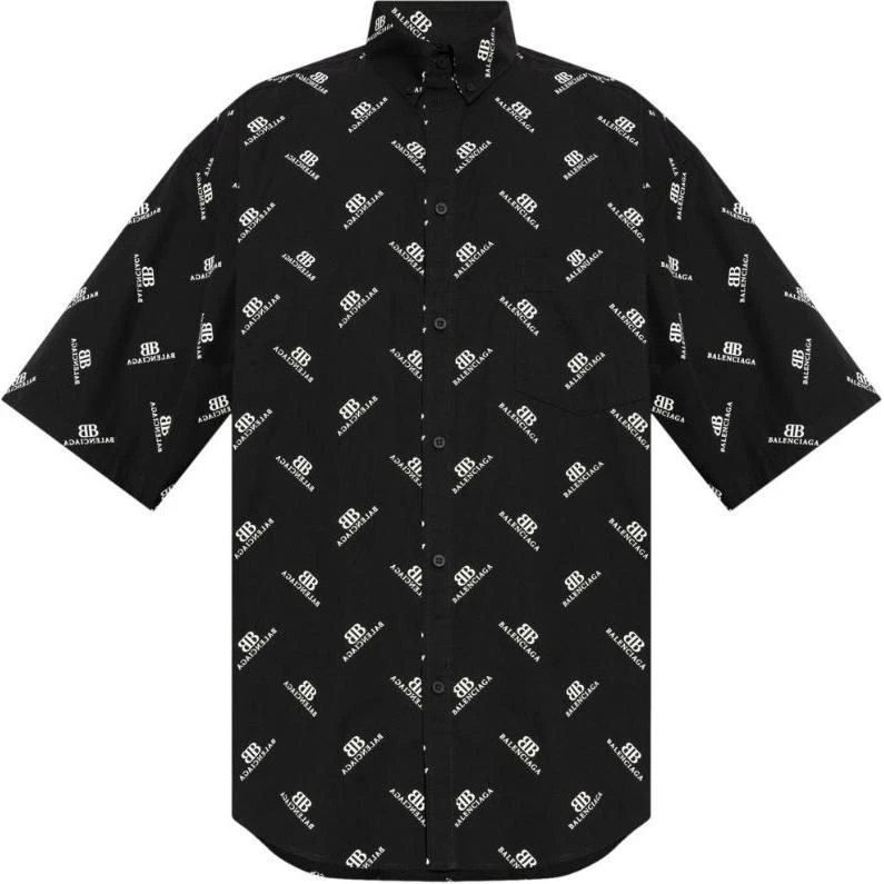 balenciaga-ss-24-letter-logo-short-sleeve-shirt-regular-fit-black-681702-tql-141070