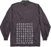 Balenciaga SS24 Letter Print Brown Oversized Long Sleeve Unisex T-Shirt. 796917TRVH79034 Balenciaga SS24 Letter Print Brown Oversized Long Sleeve Unisex T-Shirt. 796917TRVH79034