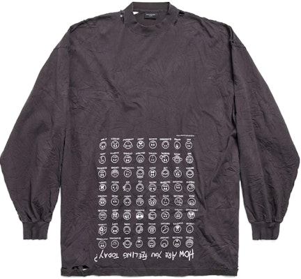 Balenciaga SS24 Baju-T Unisex Coklat Cetakan Huruf Lengan Panjang Oversized. 796917TRVH79034 Buy Balenciaga SS24 Baju-T Unisex Coklat Cetakan Huruf Lengan Panjang Oversized. 796917TRVH79034