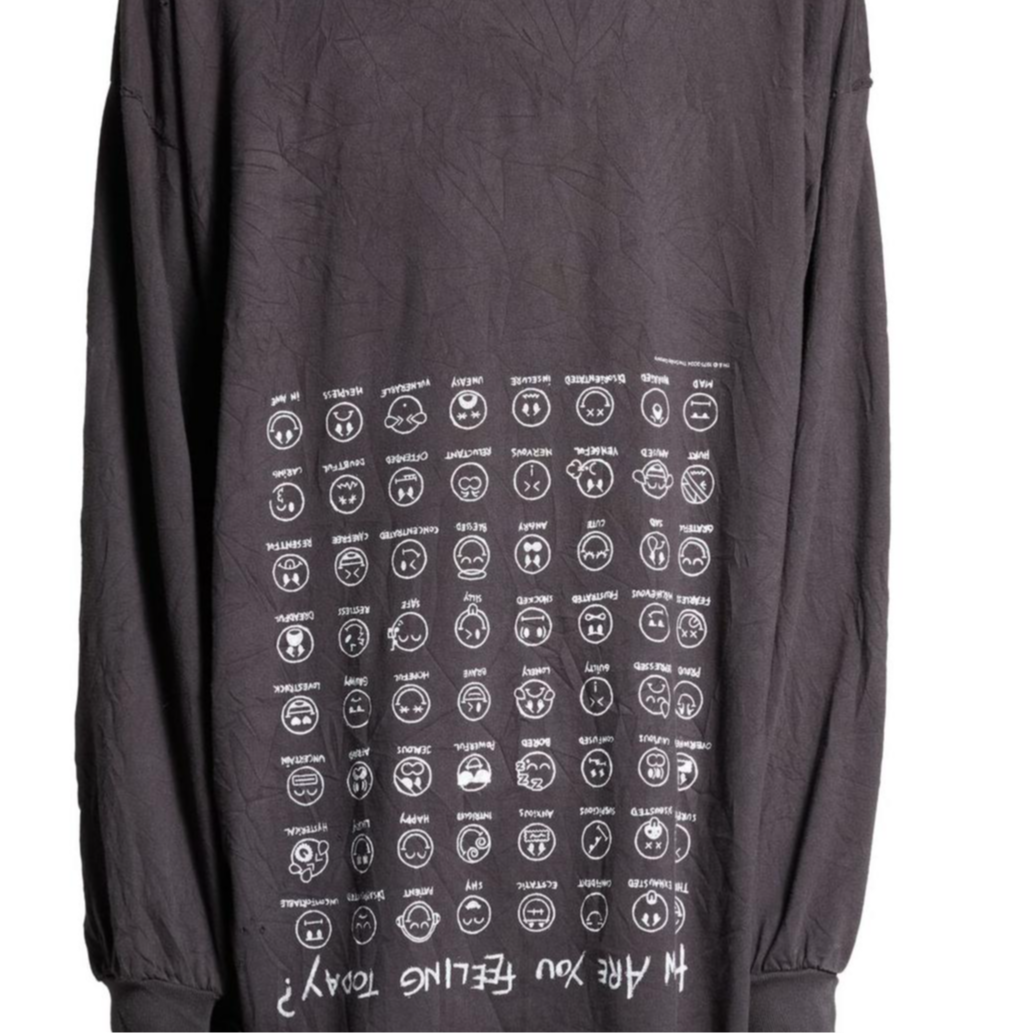 Cheap Balenciaga SS24 Baju-T Unisex Coklat Cetakan Huruf Lengan Panjang Oversized. 796917TRVH79034