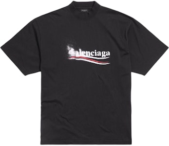 발렌시아가 SS24 레터 프린트 크루넥 티셔츠 유니섹스 블랙 레귤러 핏. 764235TQVI51569 Buy 발렌시아가 SS24 레터 프린트 크루넥 티셔츠 유니섹스 블랙 레귤러 핏. 764235TQVI51569