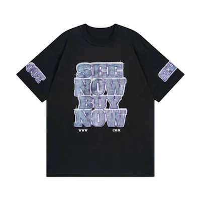 Balenciaga SS24 Letter Print Distressed Oversized T-Shirt Unisex Black 787358TQVE81083