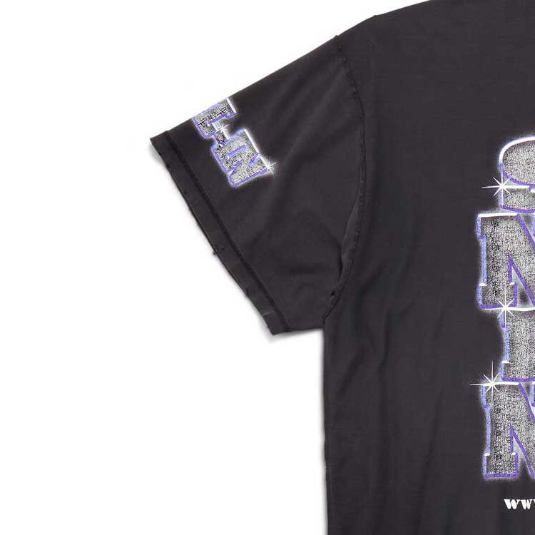 Details for 巴黎世家SS24字母印花做舊風寬鬆版型男女黑色T恤 787358TQVE81083