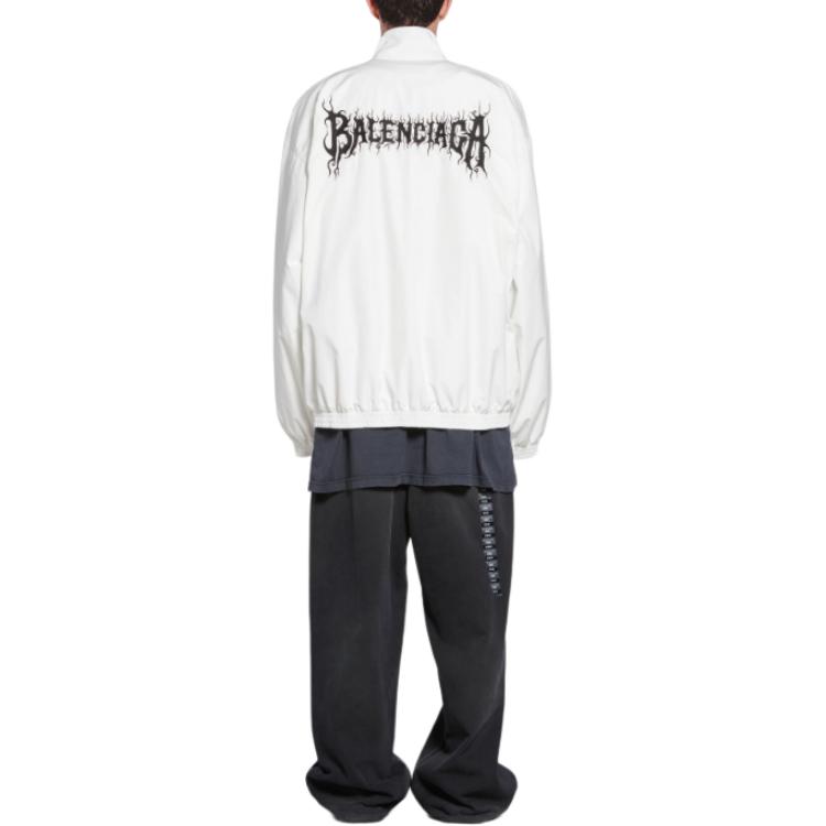 Purchase バレンシアガ SS24 レタープリント ハイネック ジップアップ ルーズジャケット ユニセックス 773063TNQ251000