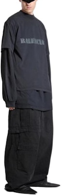 Balenciaga SS24 Kaos Longgar Print Huruf Crewneck Hitam. 764235TQVA31750 Purchase Balenciaga SS24 Kaos Longgar Print Huruf Crewneck Hitam. 764235TQVA31750