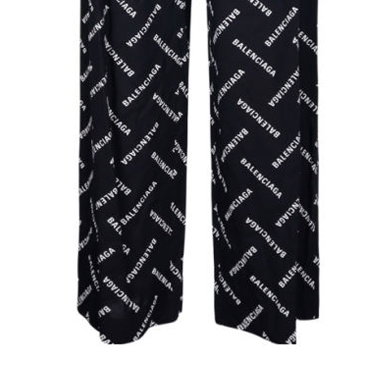 Details for 발렌시아가 SS24 레터 프린트 미드 라이즈 스트레이트 팬츠 유니섹스 블랙 659026TPLA51070