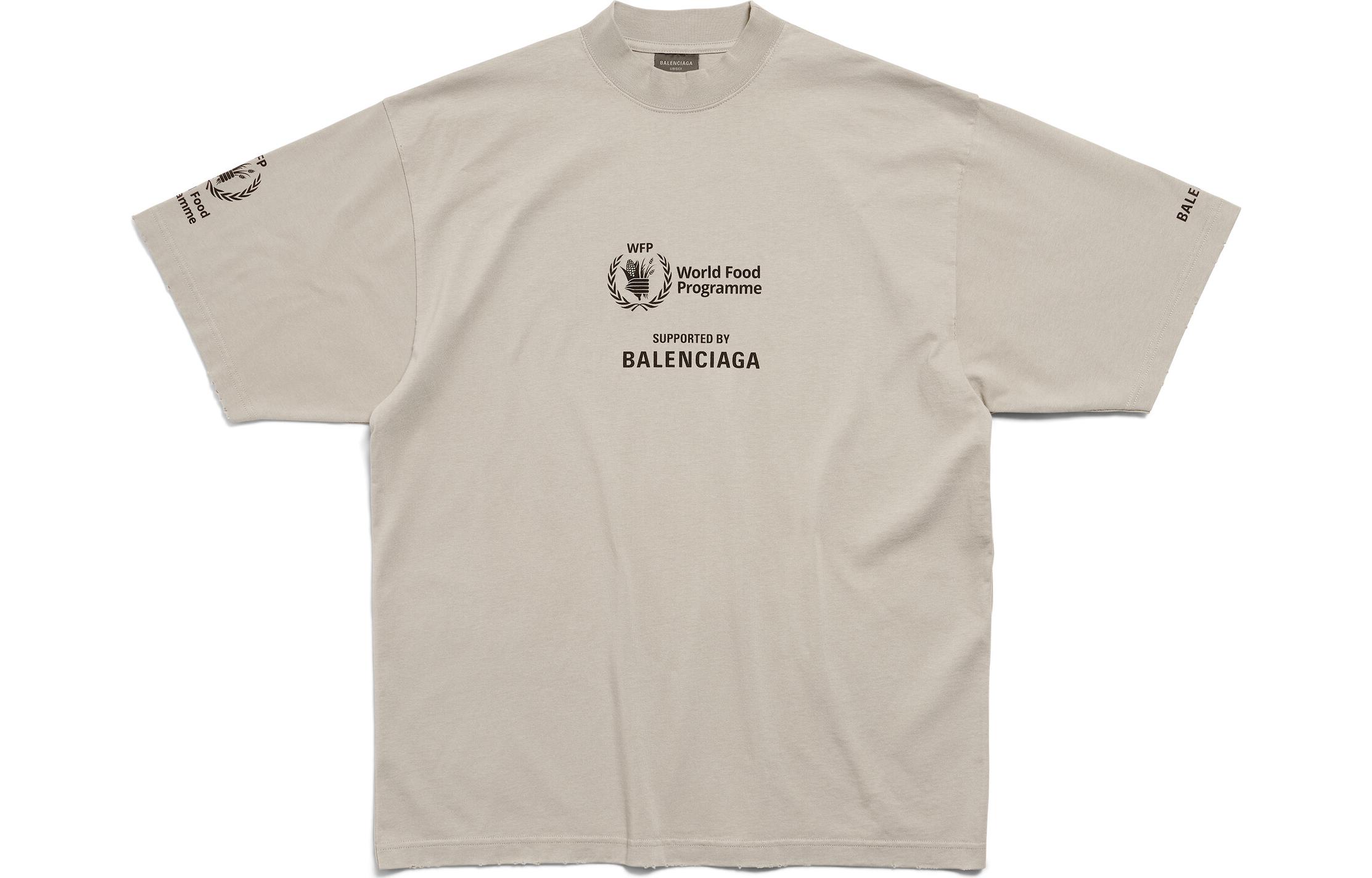 Order Balenciaga SS24 Logo Graphic Unisex Grey Crewneck Casual T-Shirt. 764235TQVB69763