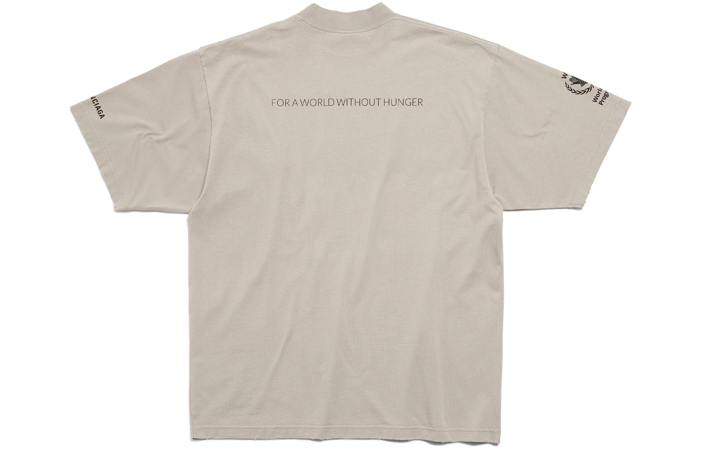 Lookbook Balenciaga SS24 Logo Graphic Unisex Grey Crewneck Casual T-Shirt. 764235TQVB69763