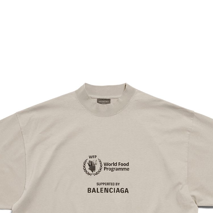 Details for Balenciaga SS24 Logo Graphic Unisex Grey Crewneck Casual T-Shirt. 764235TQVB69763