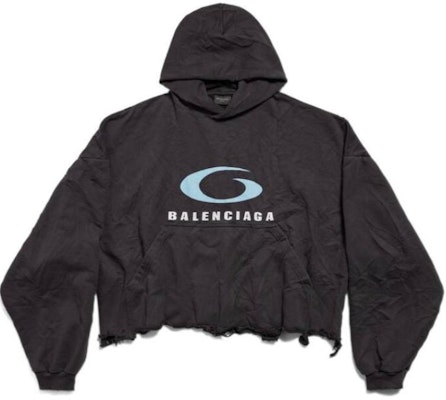 Sudadera Balenciaga SS24 Logo Unisex Negra con Bajo Irregular Oversized 783397TRVC33521 Order Sudadera Balenciaga SS24 Logo Unisex Negra con Bajo Irregular Oversized 783397TRVC33521