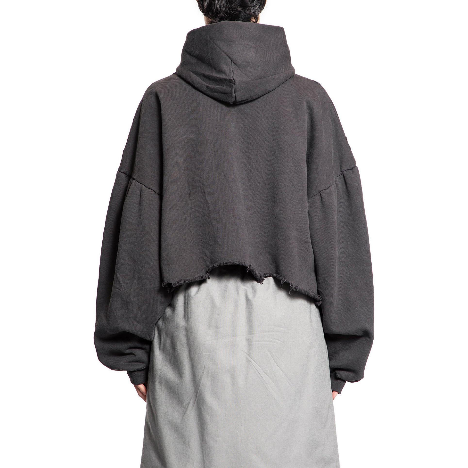 Details for Sudadera Balenciaga SS24 Logo Unisex Negra con Bajo Irregular Oversized 783397TRVC33521