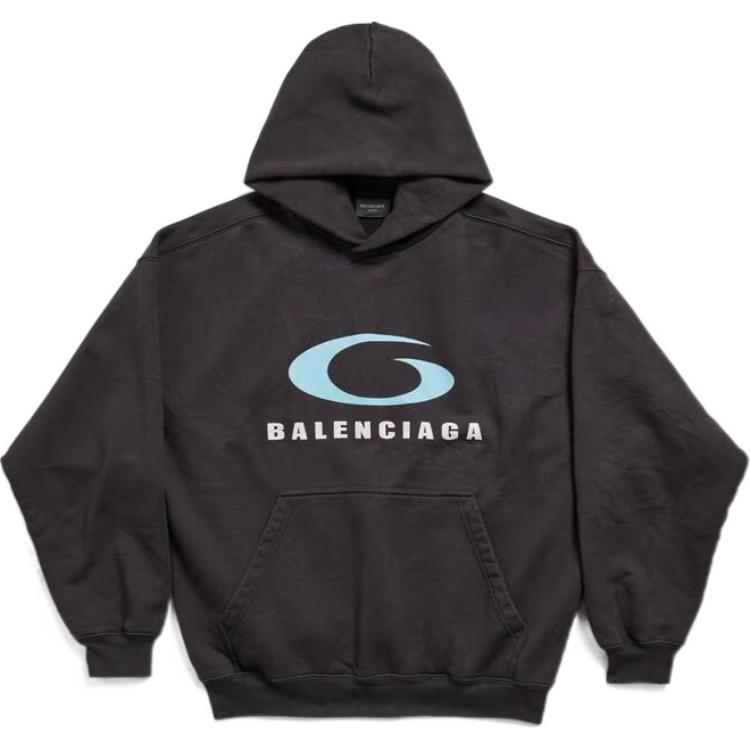 Order Balenciaga SS24 Logo Hoodie Oversized Unisex Hitam. 767877TRVC33521
