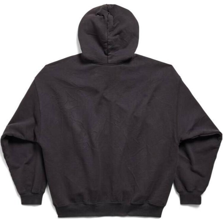 Lookbook Balenciaga SS24 Logo Hoodie Oversized Unisex Hitam. 767877TRVC33521