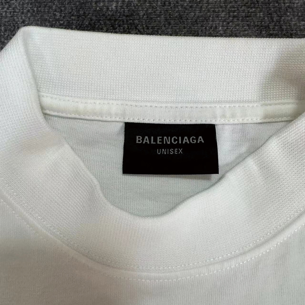 Balenciaga SS24 Logo Oversized Unisex White T-Shirt 739028TPVN49000 圖 4