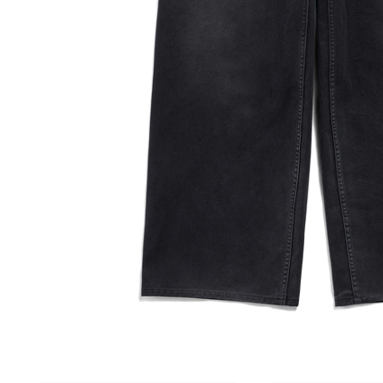 Sizing Vaqueros Rectos Unisex Negros con Parche Logo Balenciaga SS24. 767977TNW111672