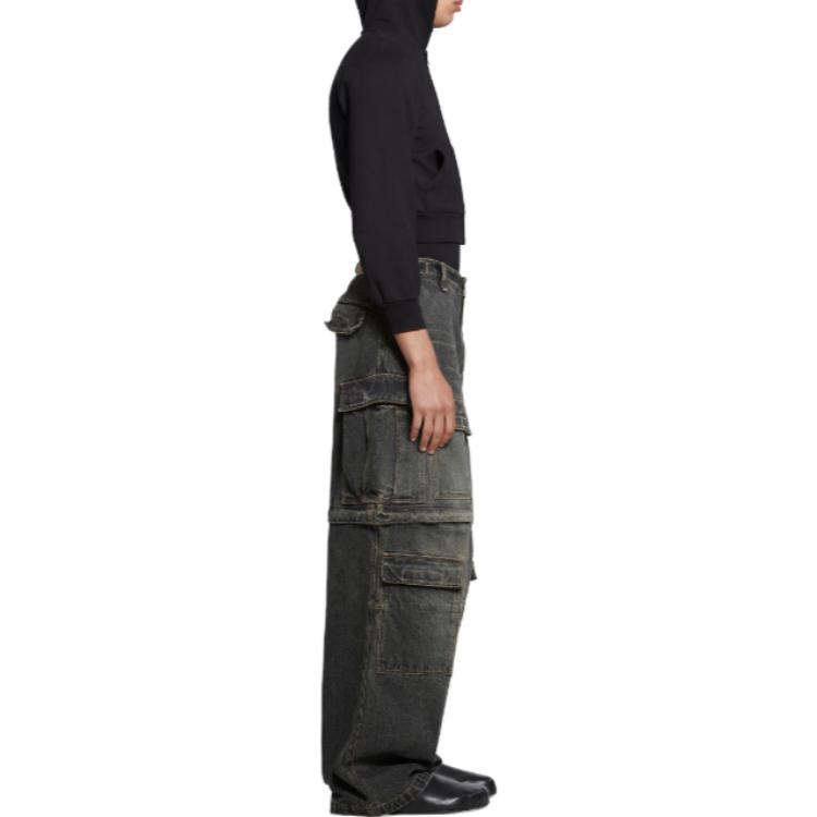 Details for Balenciaga SS24 徽標補丁直筒牛仔褲 男女寬鬆版 黑色 773759TBP473721