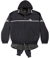 Balenciaga SS24 Logo Patchwork Hoodie Jacket Unisex Oversized Fit Black. 773046TNQ251000 Balenciaga SS24 Logo Patchwork Hoodie Jacket Unisex Oversized Fit Black. 773046TNQ251000