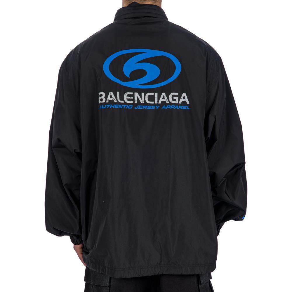 Lookbook Balenciaga SS24 Logo Print Button-Up Long Sleeve Jacket Black  Regular Fit 773425TPO061000