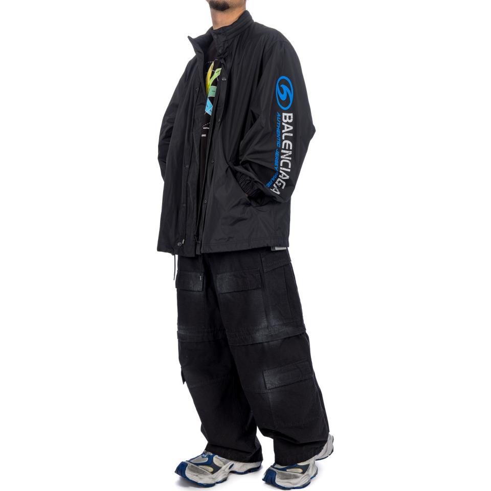 Purchase Balenciaga SS24 Logo Print Button-Up Long Sleeve Jacket Black  Regular Fit 773425TPO061000