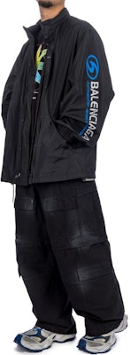 Balenciaga SS24 Logo Print Button-Up Long Sleeve Jacket Black Regular Fit 773425TPO061000 Purchase Balenciaga SS24 Logo Print Button-Up Long Sleeve Jacket Black Regular Fit 773425TPO061000
