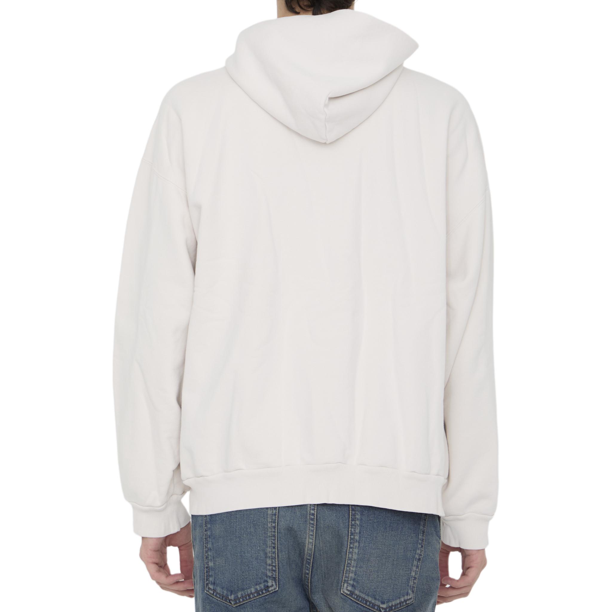 Shop 巴黎世家 SS24 标志印花休闲米色连帽衫 宽松版型 767877TQVI79784