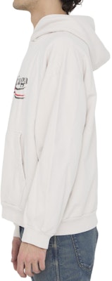 巴黎世家 SS24 标志印花休闲米色连帽衫 宽松版型 767877TQVI79784 Purchase 巴黎世家 SS24 标志印花休闲米色连帽衫 宽松版型 767877TQVI79784