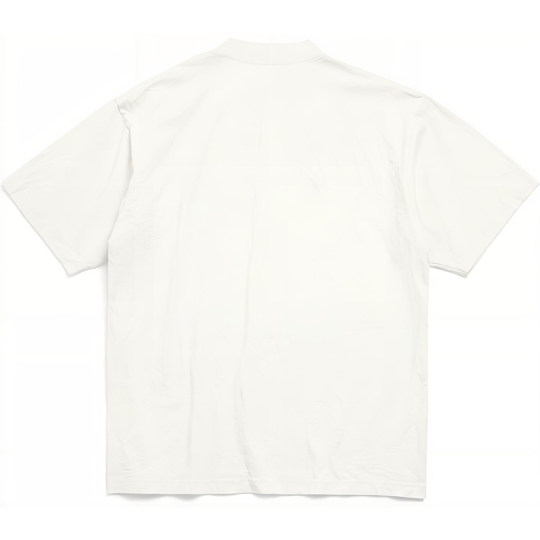 Lookbook バレンシアガ SS24 ロゴプリント クルーネックTシャツ ユニセックス ホワイト レギュラーフィット 764235TRVC29059