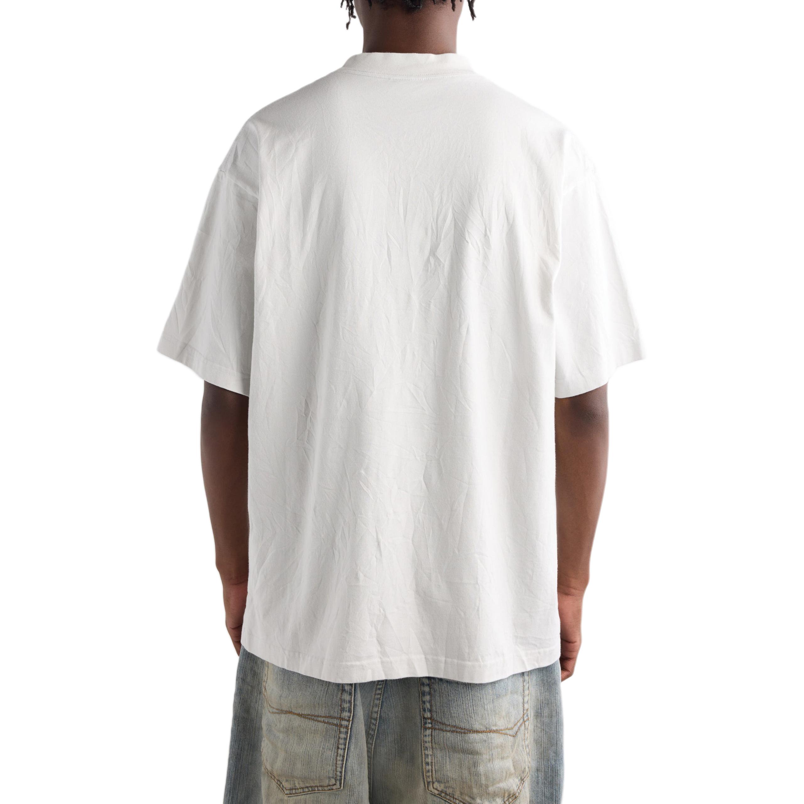 Details for バレンシアガ SS24 ロゴプリント クルーネックTシャツ ユニセックス ホワイト レギュラーフィット 764235TRVC29059