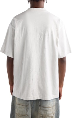 バレンシアガ SS24 ロゴプリント クルーネックTシャツ ユニセックス ホワイト レギュラーフィット 764235TRVC29059 Details for バレンシアガ SS24 ロゴプリント クルーネックTシャツ ユニセックス ホワイト レギュラーフィット 764235TRVC29059