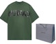 Shop Balenciaga Camiseta Verde Logo SS24 Cuello Redondo Ajuste Regular 739784TQVQ83004