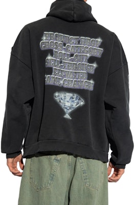 Balenciaga SS24 Hoodie Hitam Logo Print Lengan Panjang Regular Fit. 739024TQVE71083 Shop Balenciaga SS24 Hoodie Hitam Logo Print Lengan Panjang Regular Fit. 739024TQVE71083