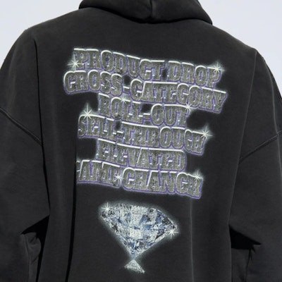 Balenciaga SS24 Hoodie Hitam Logo Print Lengan Panjang Regular Fit. 739024TQVE71083 Details for Balenciaga SS24 Hoodie Hitam Logo Print Lengan Panjang Regular Fit. 739024TQVE71083